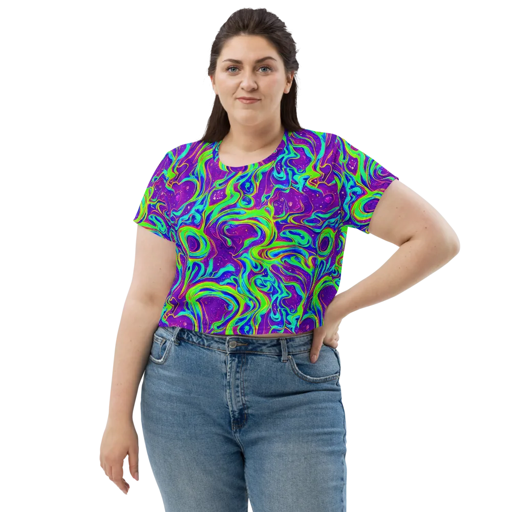 Lucid Lava on Crop Tee — Front