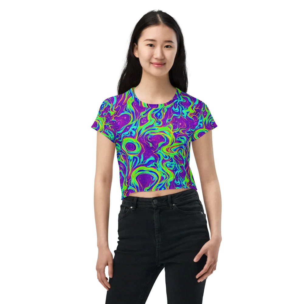 Lucid Lava on Crop Tee — Front