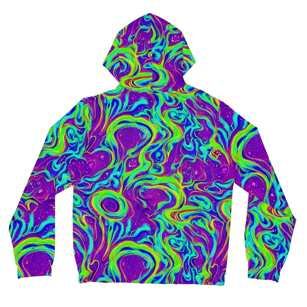 Lucid Lava on Women's Full-Zip Hoodie — Back