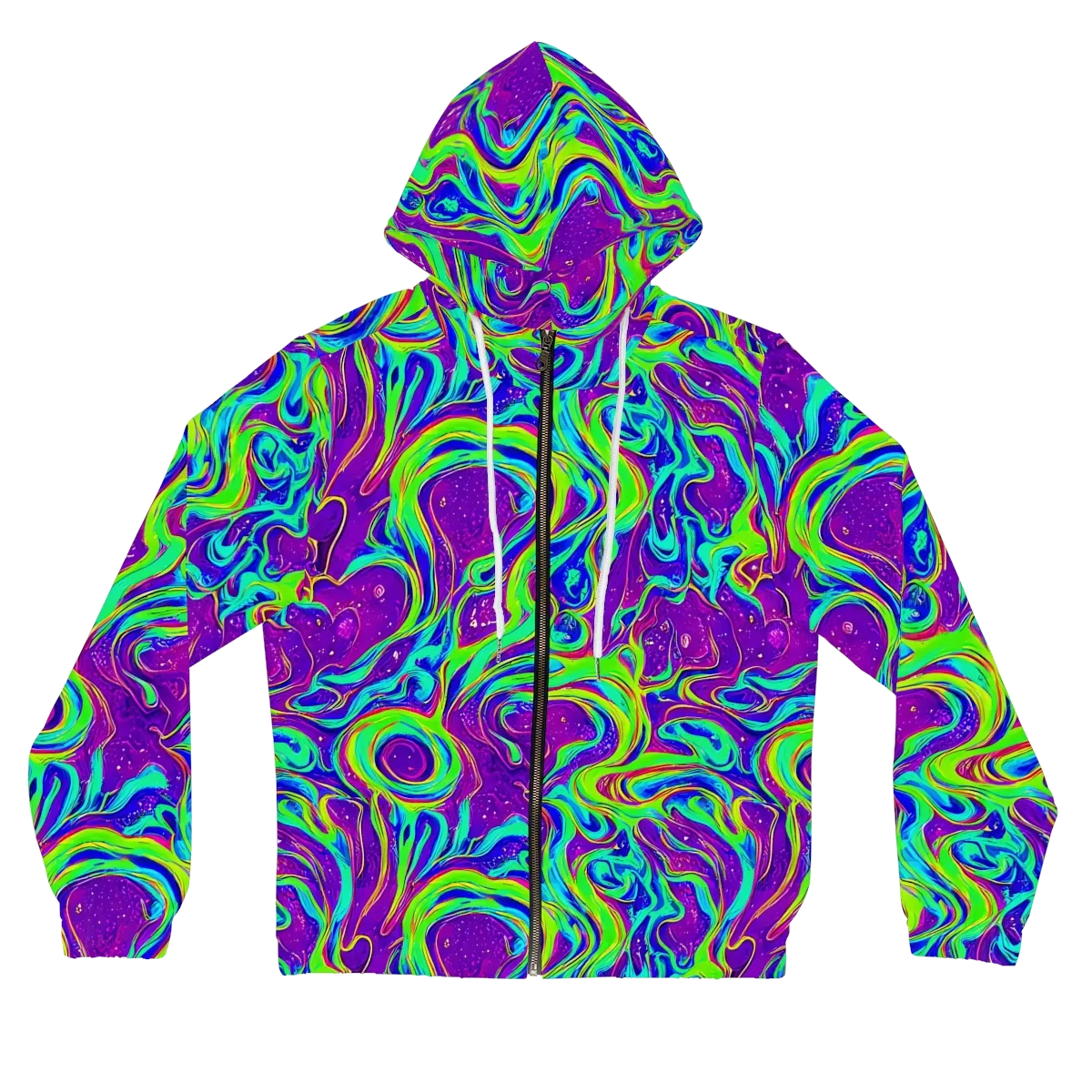 Lucid Lava on Women's Full-Zip Hoodie — Front