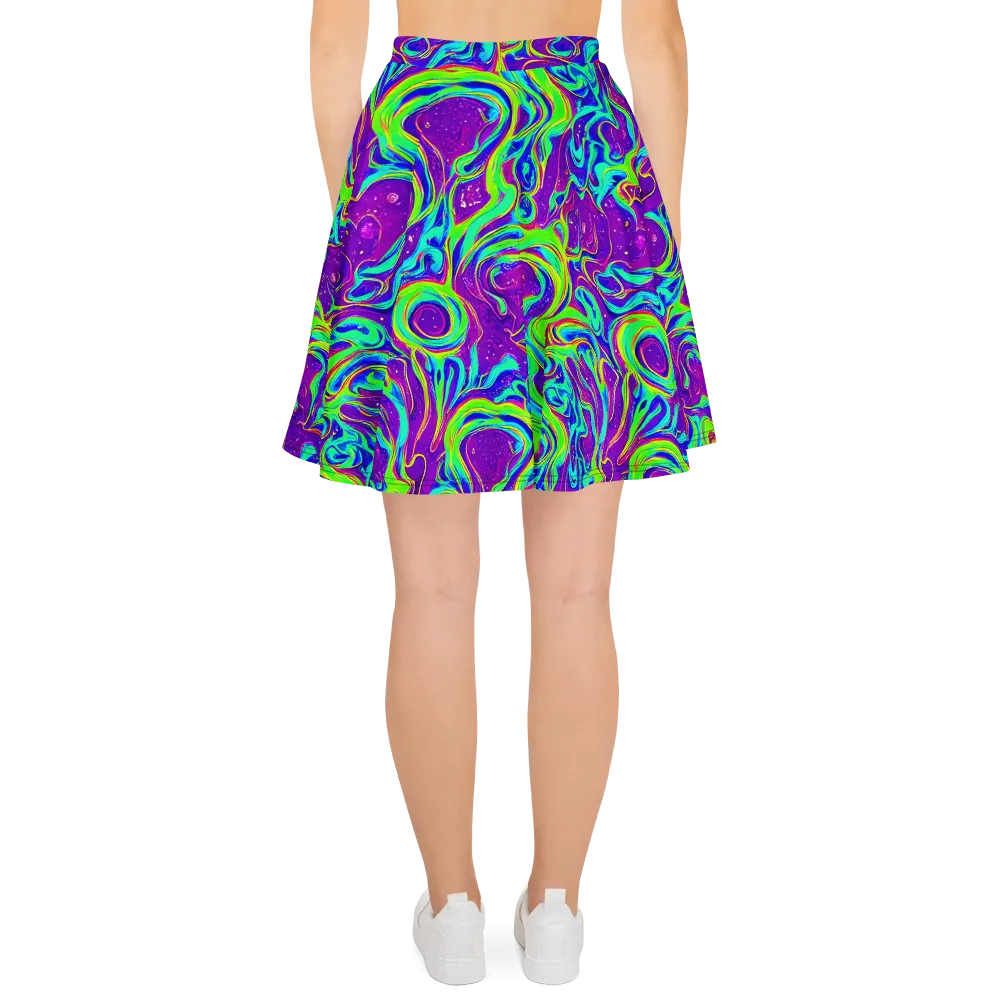 Lucid Lava on Skater Skirt — Back