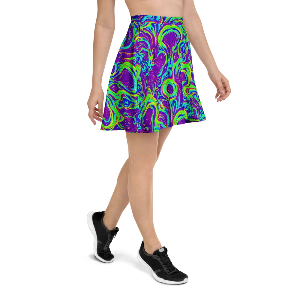 Lucid Lava on Skater Skirt — Right