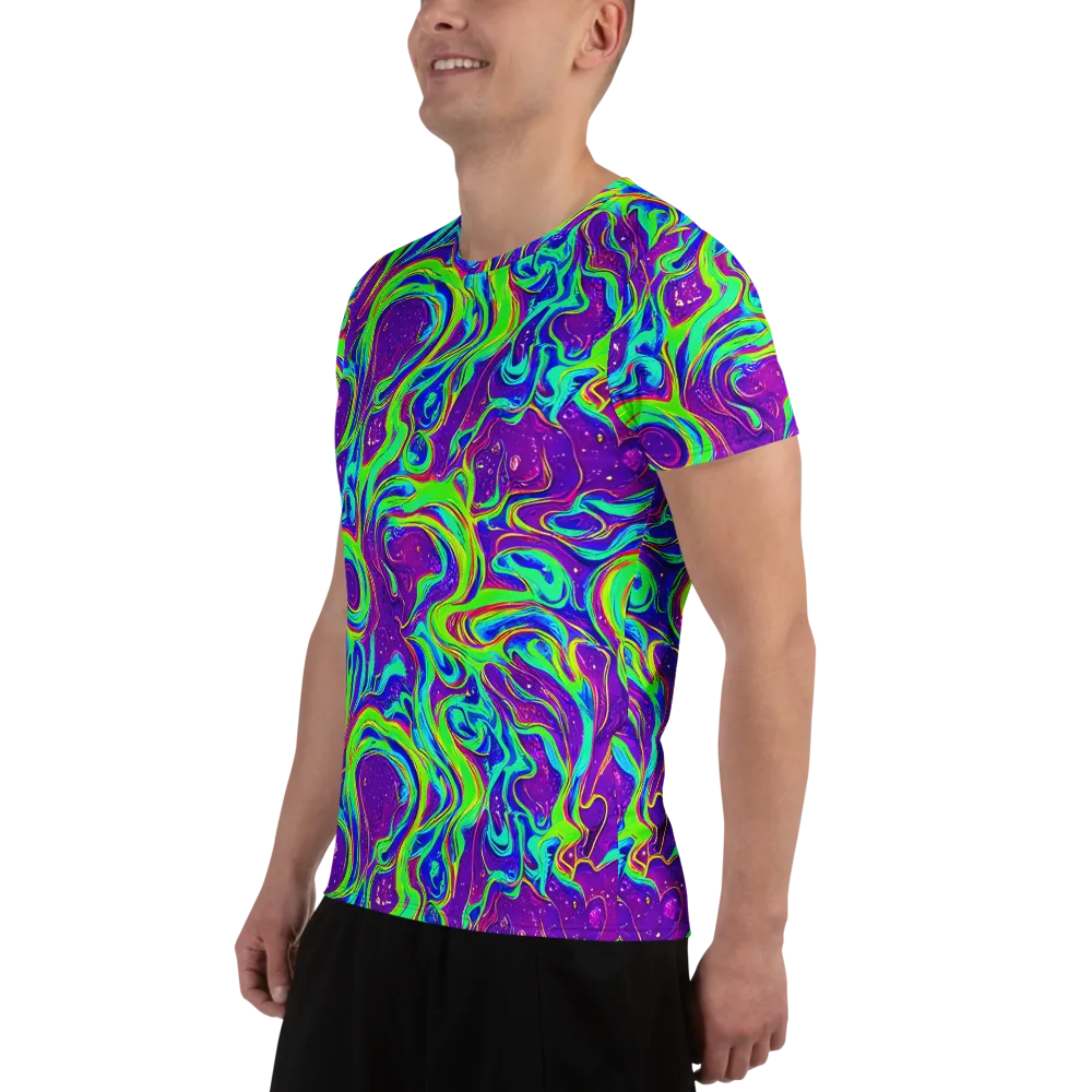 Lucid Lava on Men's Athletic T-Shirt — Left