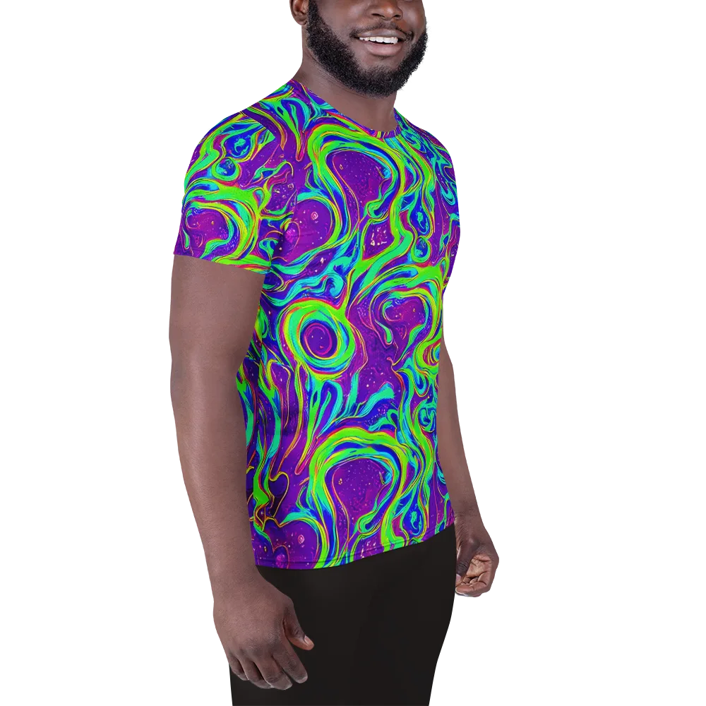 Lucid Lava on Men's Athletic T-Shirt — Right