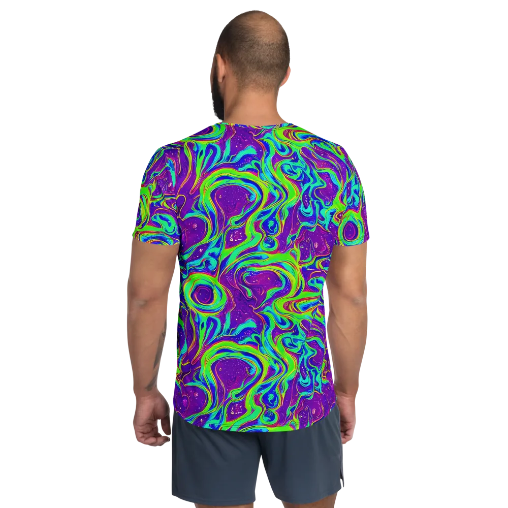 Lucid Lava on Men's Athletic T-Shirt — Back