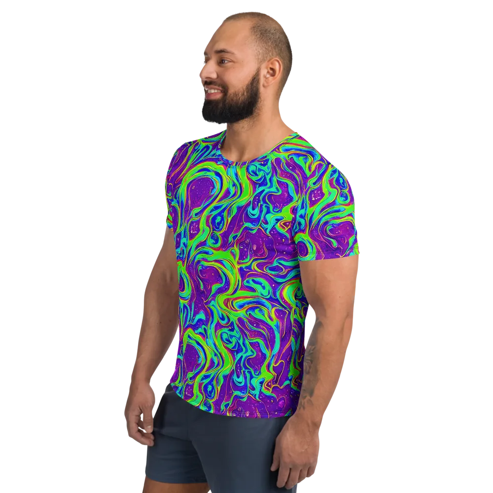 Lucid Lava on Men's Athletic T-Shirt — Left