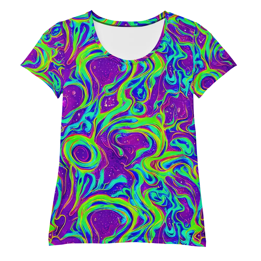 Lucid Lava on Women's Athletic T-Shirt — Front