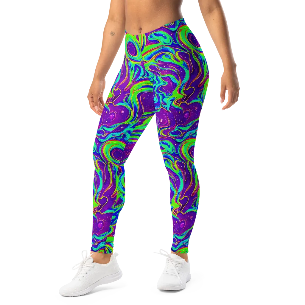 Lucid Lava on Leggings — Left Front