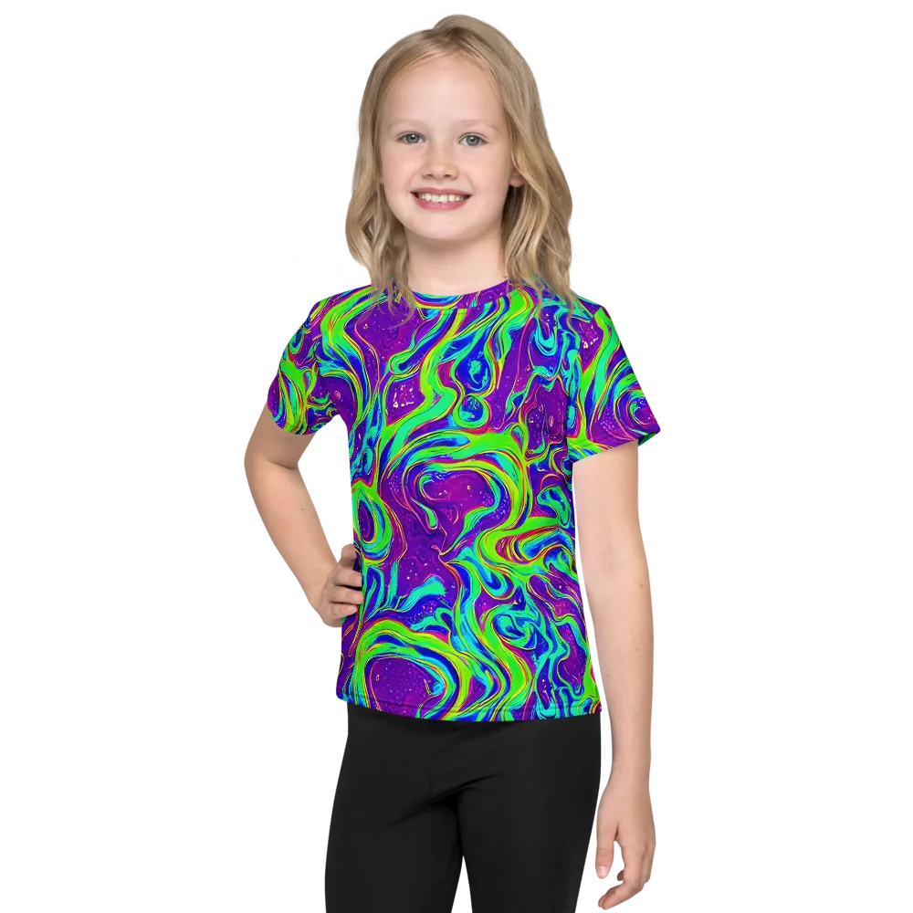 Lucid Lava on Kids Crew Neck T-Shirt — Front