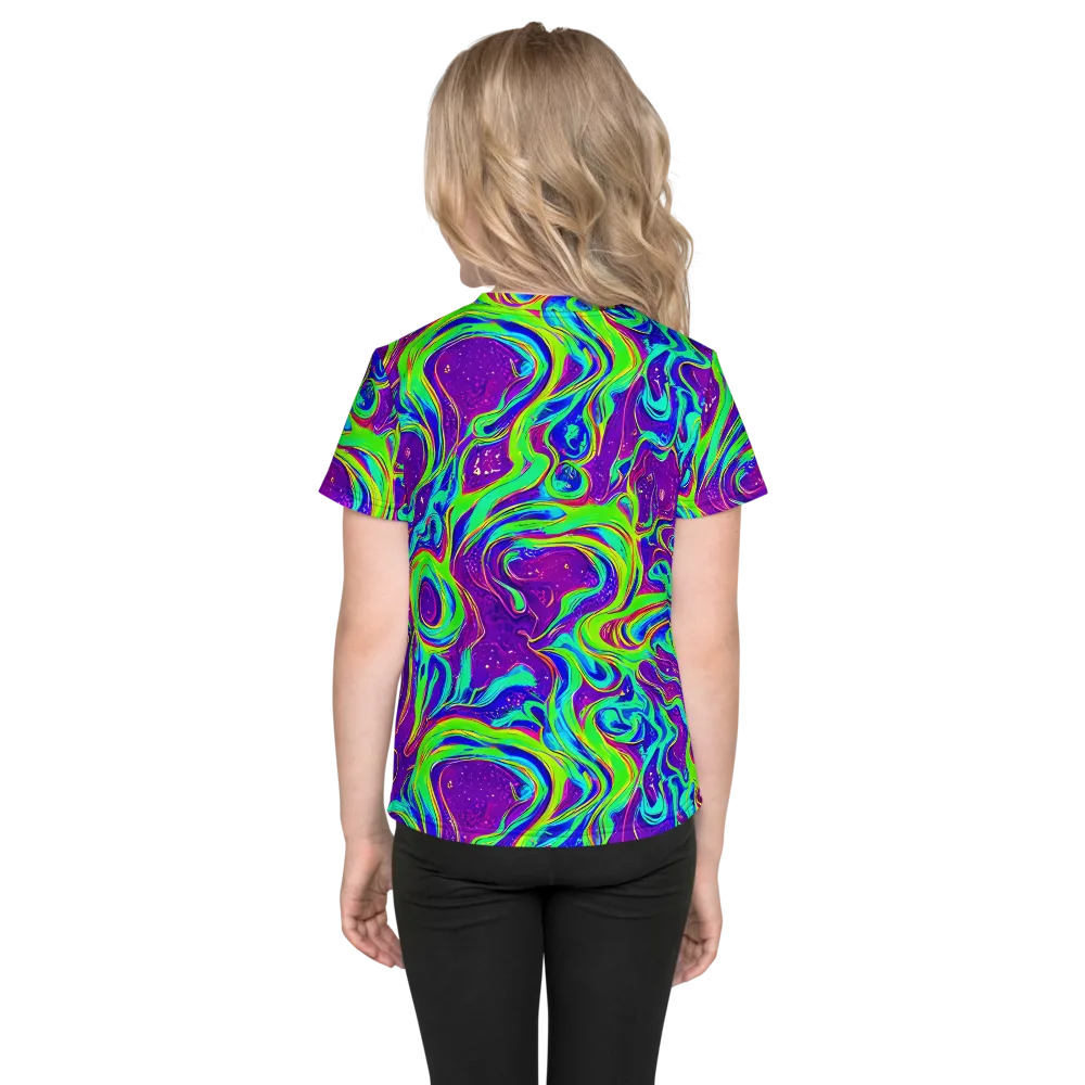 Lucid Lava on Kids Crew Neck T-Shirt — Back