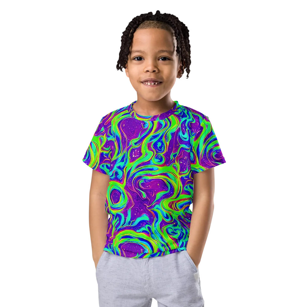 Lucid Lava on Kids Crew Neck T-Shirt — Front