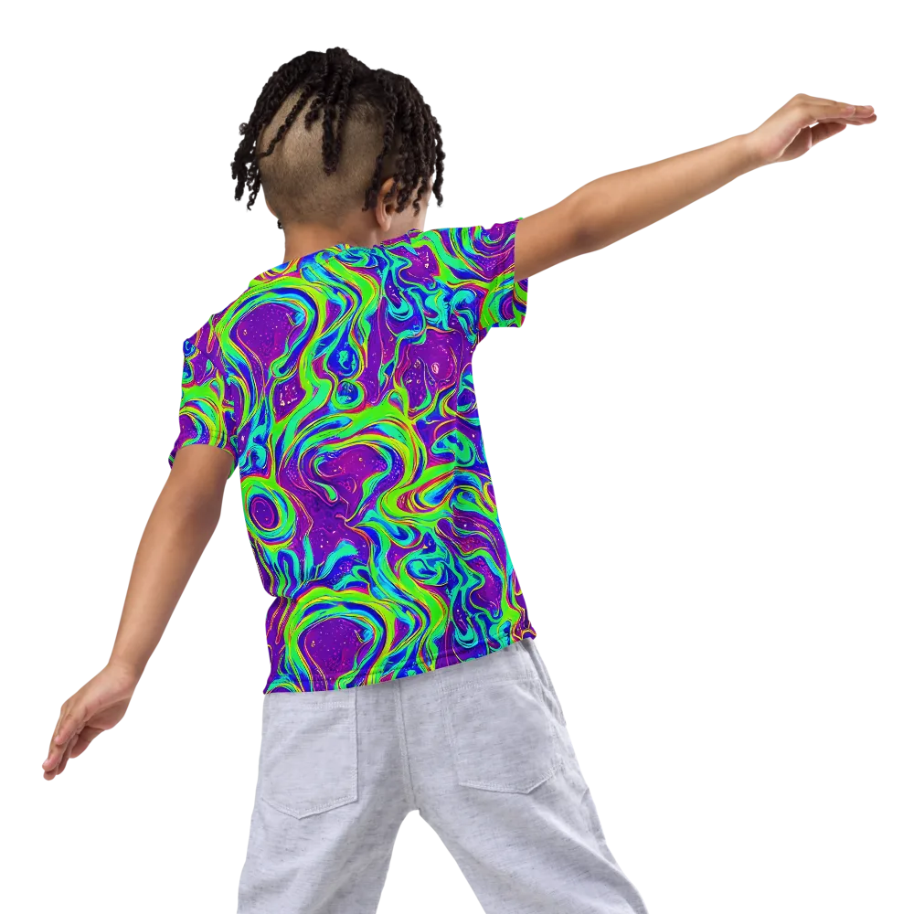 Lucid Lava on Kids Crew Neck T-Shirt — Back