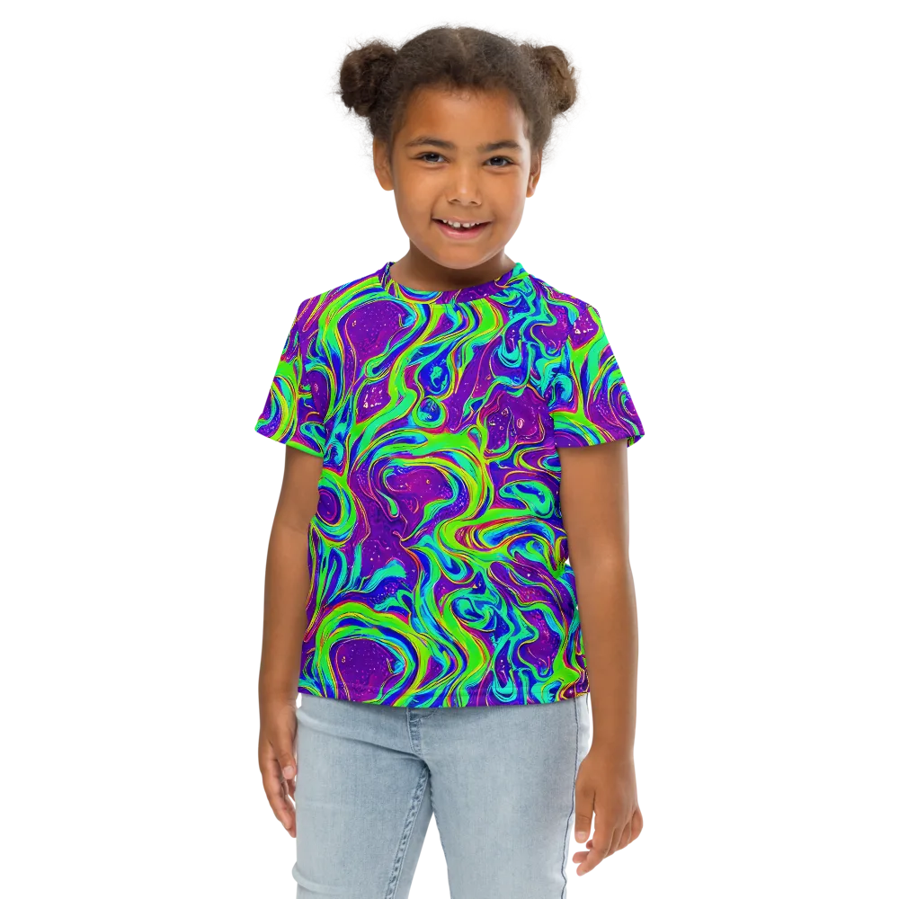 Lucid Lava on Kids Crew Neck T-Shirt — Front