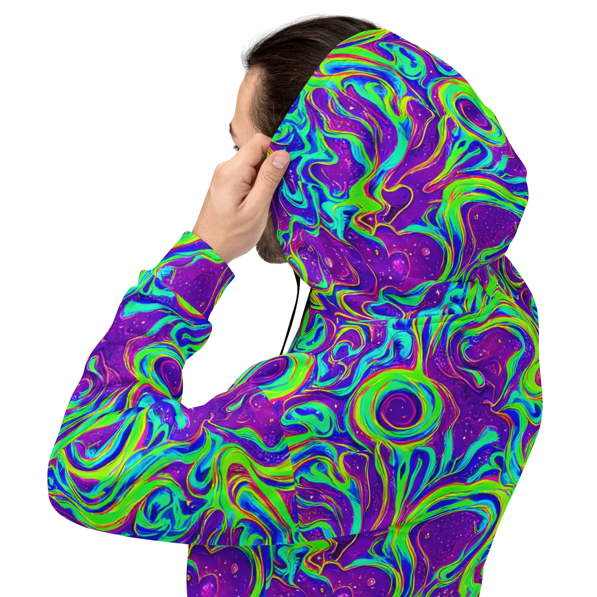 Lucid Lava on Hoodie — Back