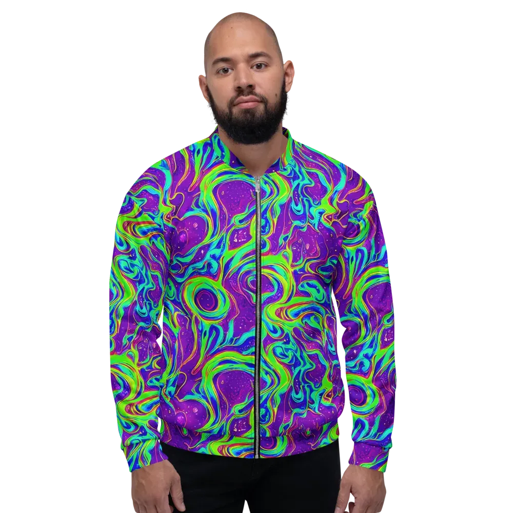 Lucid Lava on Bomber Jacket — Front