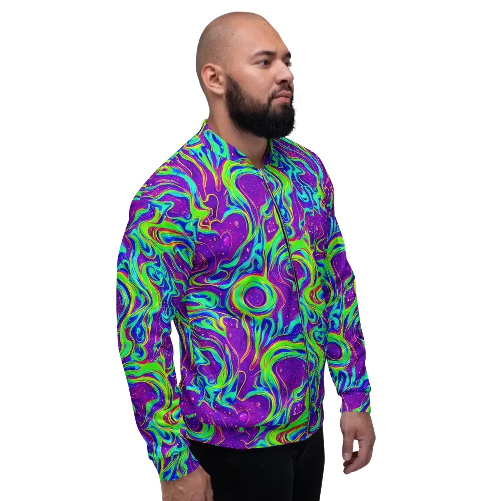 Lucid Lava on Bomber Jacket — Right