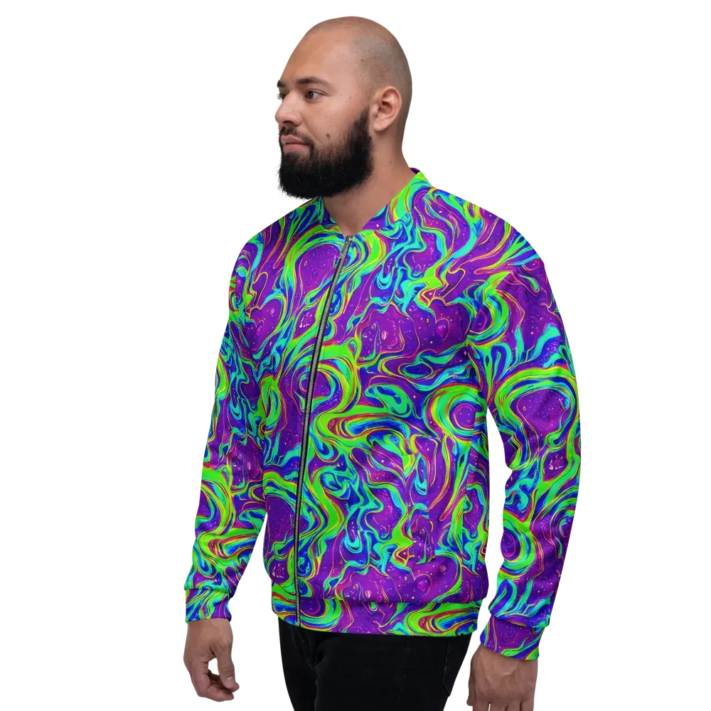Lucid Lava on Bomber Jacket — Left