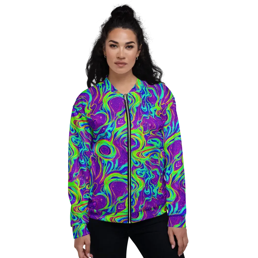 Lucid Lava on Bomber Jacket — Front