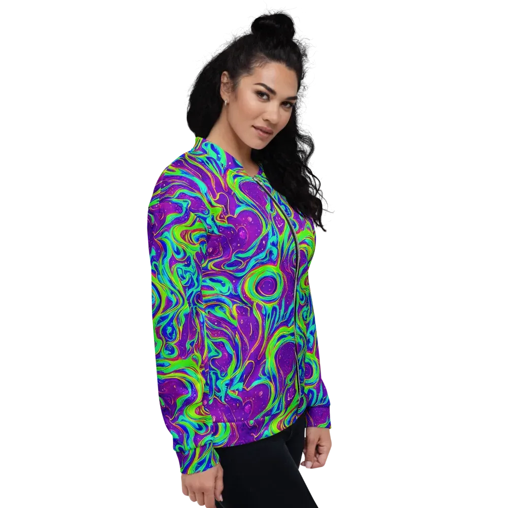 Lucid Lava on Bomber Jacket — Right