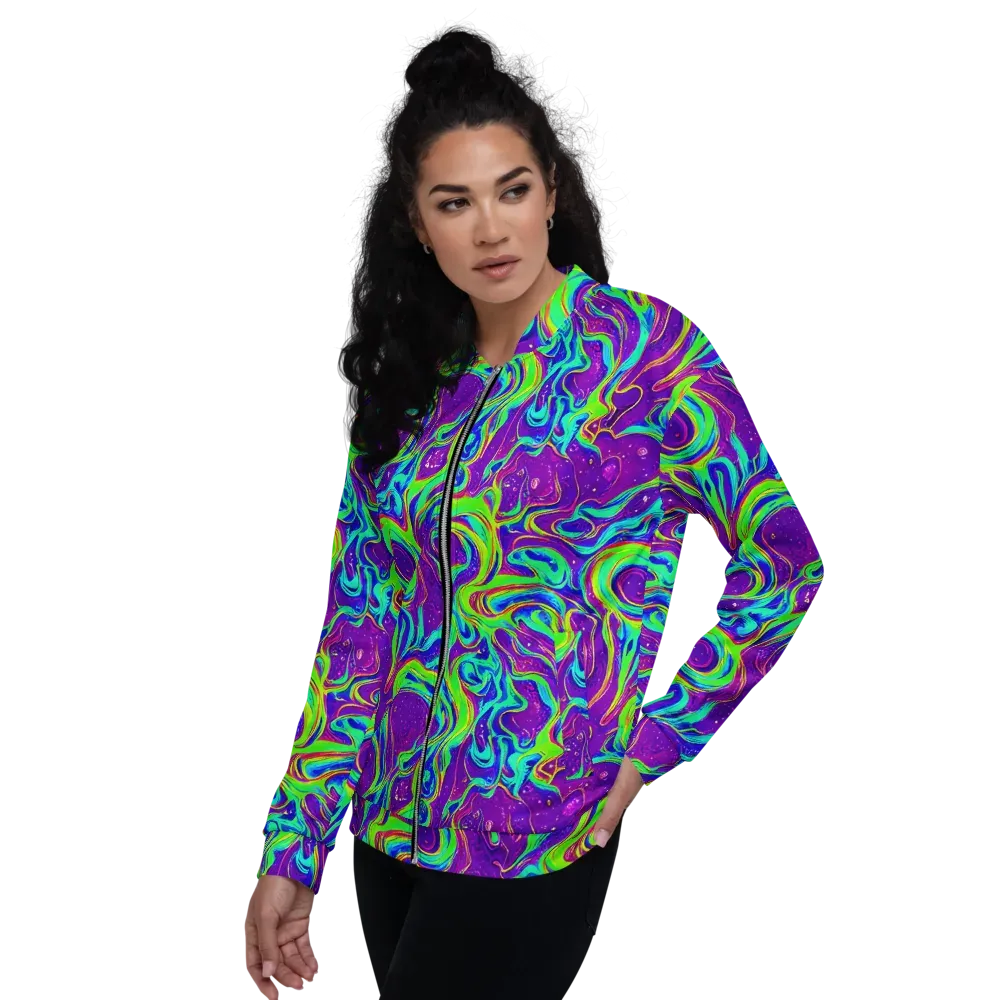 Lucid Lava on Bomber Jacket — Left