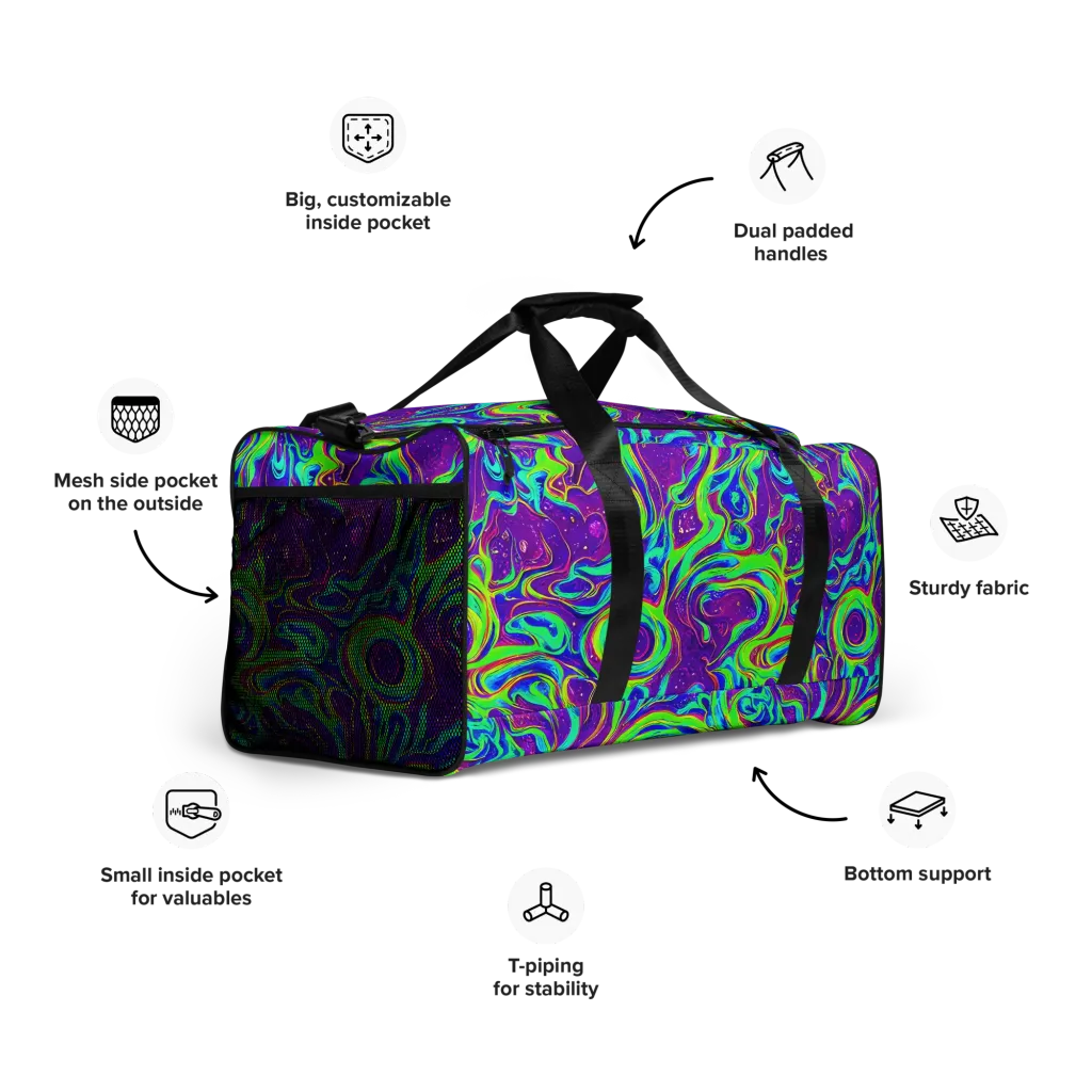 Lucid Lava on Duffle Bag — Right Front
