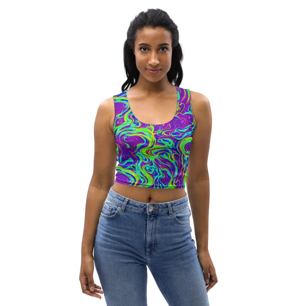 Lucid Lava on Crop Top — Front