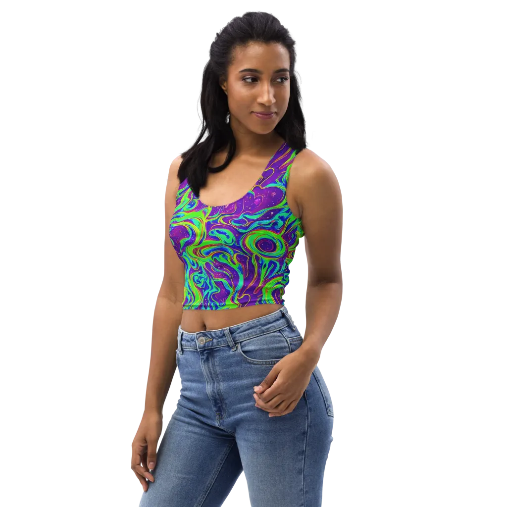 Lucid Lava on Crop Top — Left Front