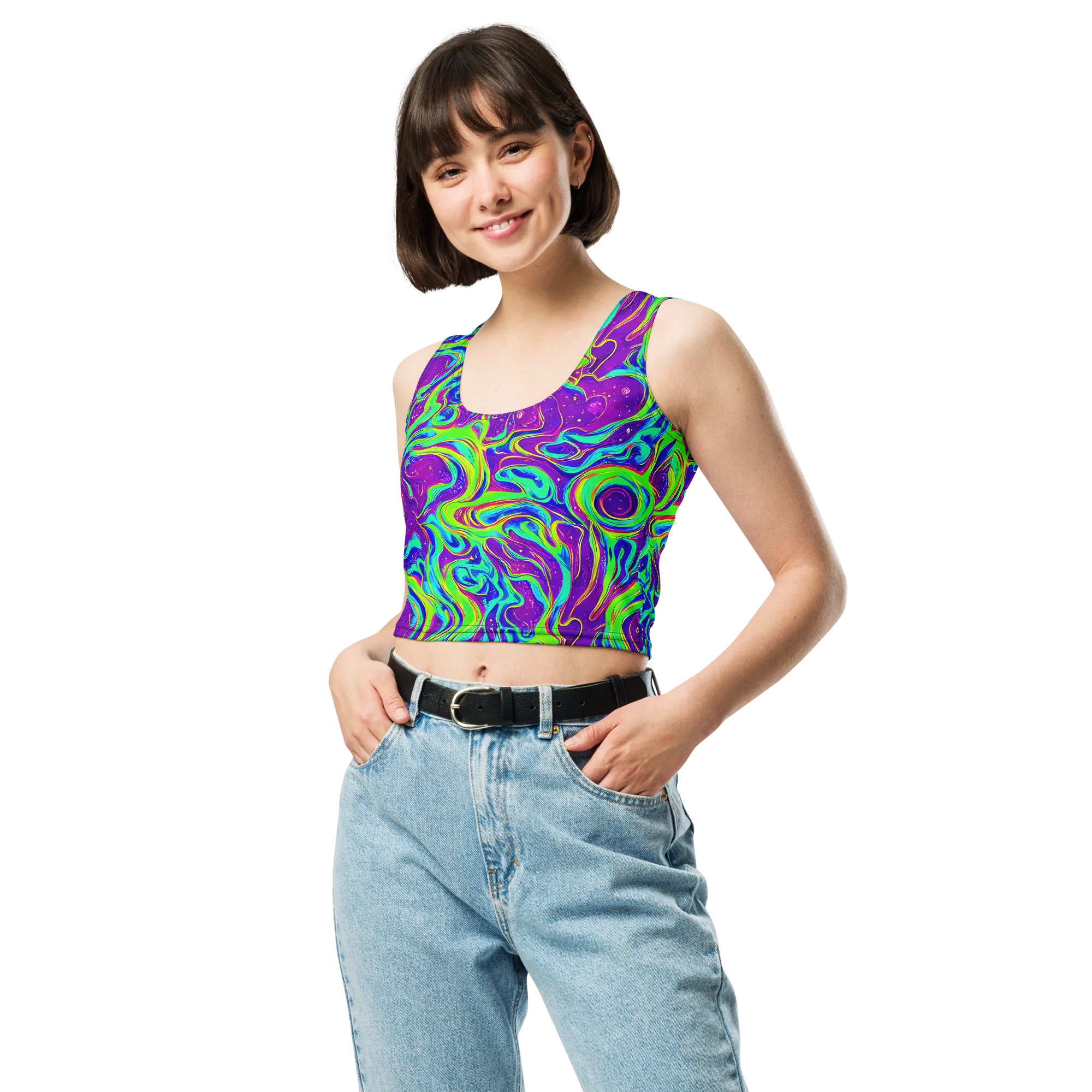 Lucid Lava on Crop Top — Front