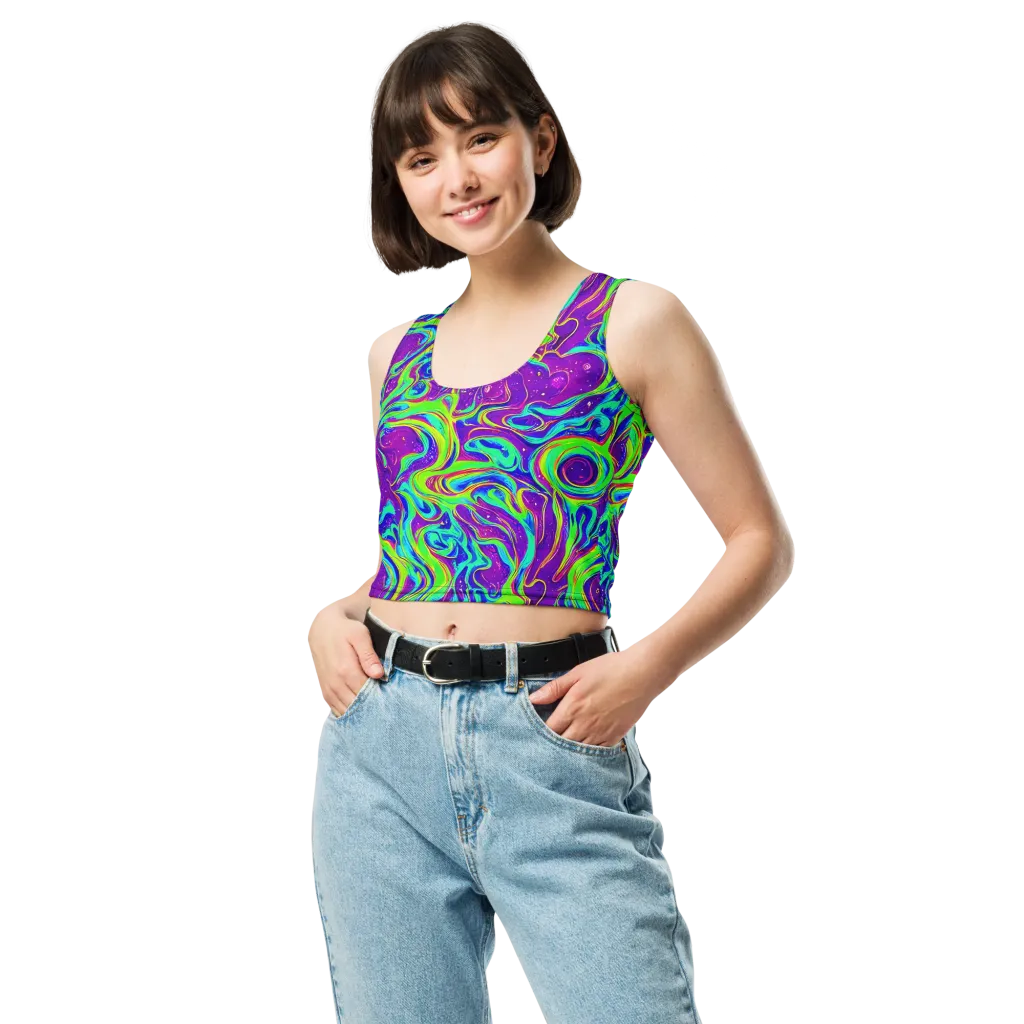 Lucid Lava on Crop Top — Front
