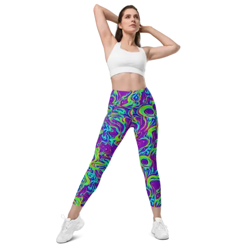 Lucid Lava on a Leggings with Pockets