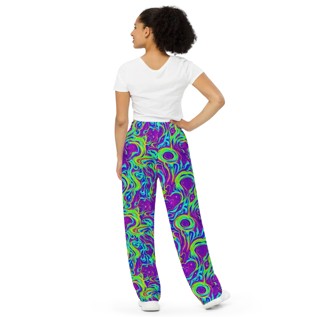 Lucid Lava on Wide-Leg Pants — Back