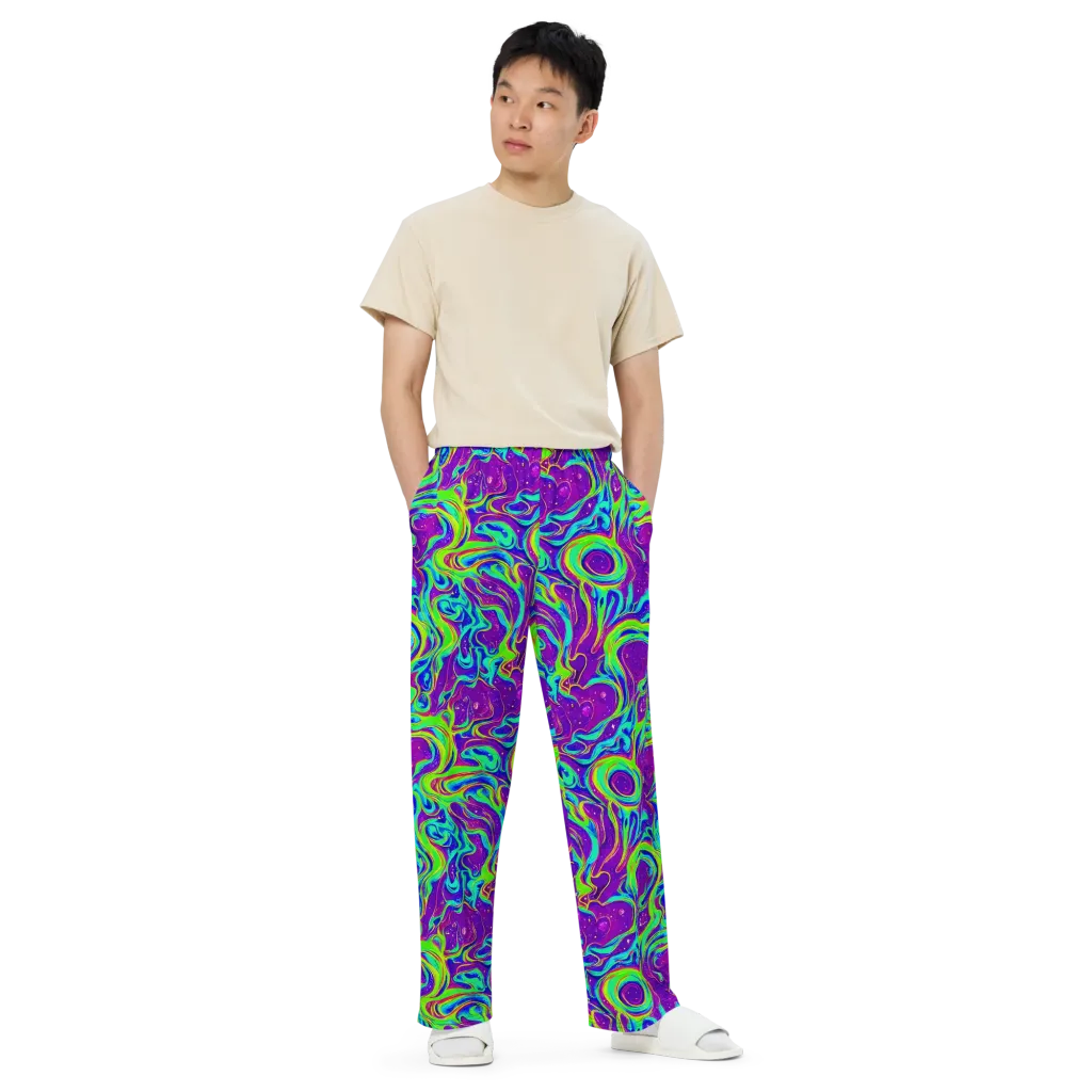 Lucid Lava on Wide-Leg Pants — Front