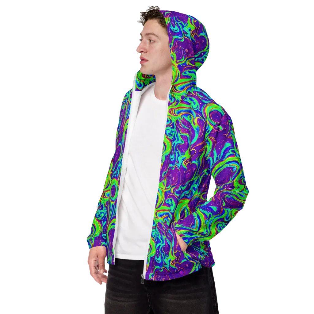 Lucid Lava on Men's Windbreaker — Left Front