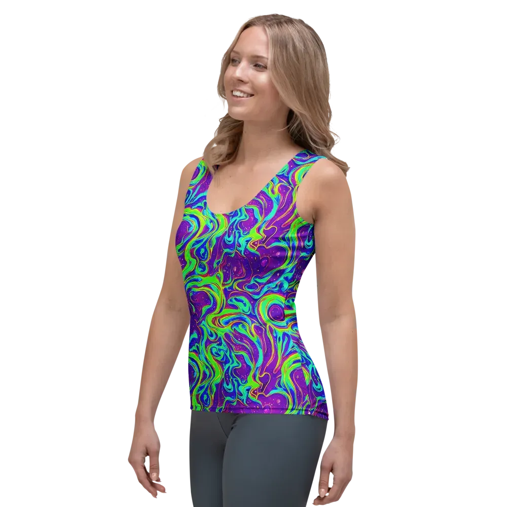 Lucid Lava on Women's Tank Top — Left Front