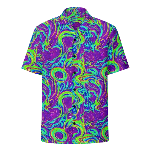 Lucid Lava on a Button Shirt
