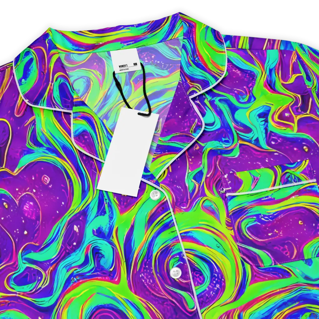 Lucid Lava on Women's Short Sleeve Pajama Top — Product details