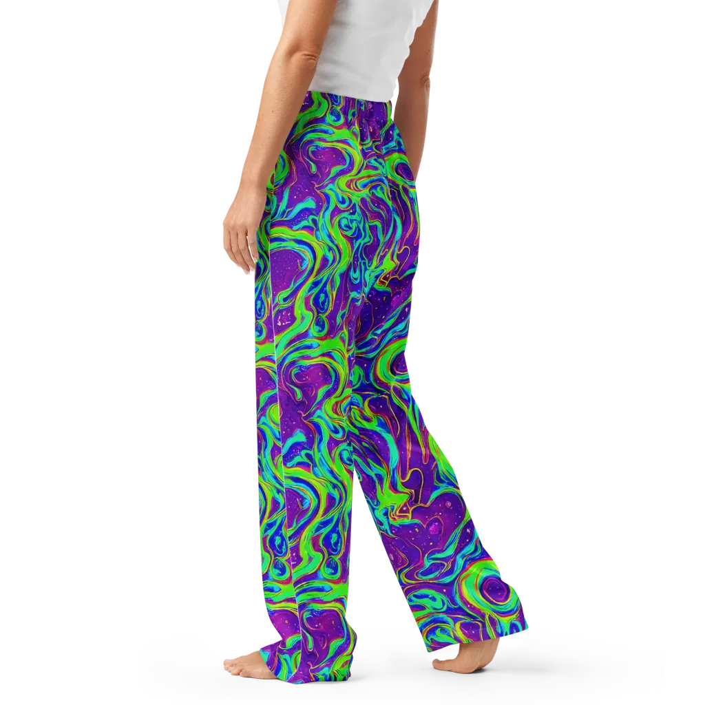Lucid Lava on Women's Pajama Pants — Left