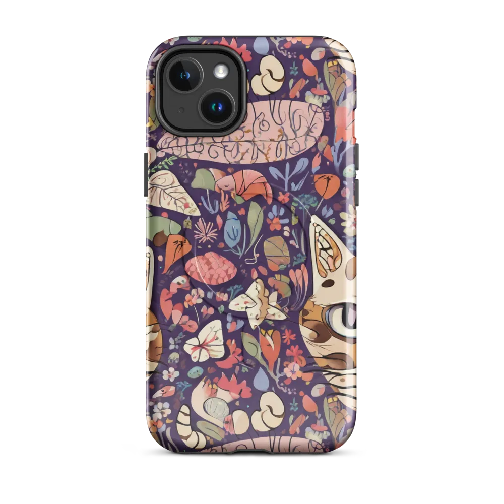 Feline Florilegium on MagSafe Tough Case for iPhone® — Front