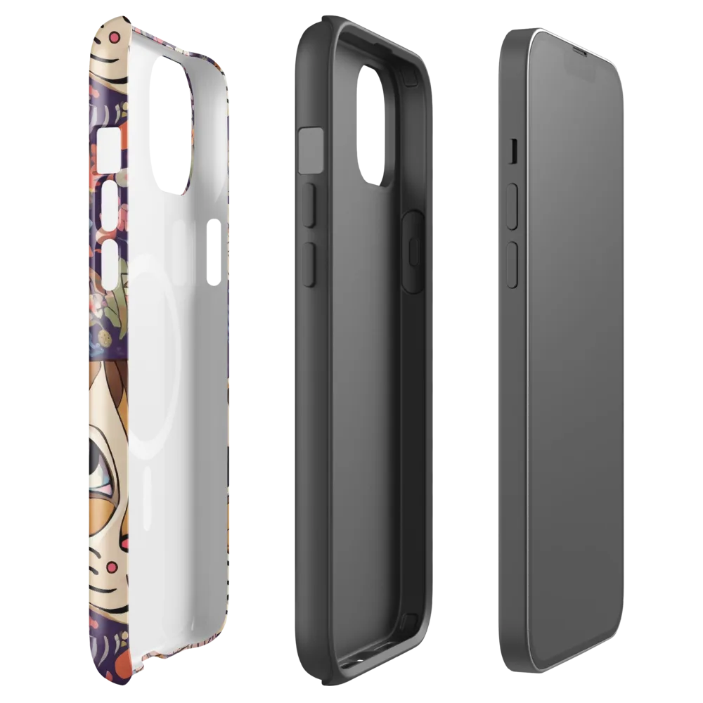 Feline Florilegium on MagSafe Tough Case for iPhone® — Front