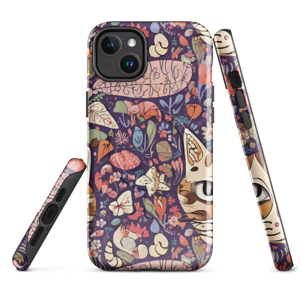 Feline Florilegium on MagSafe Tough Case for iPhone® — Front