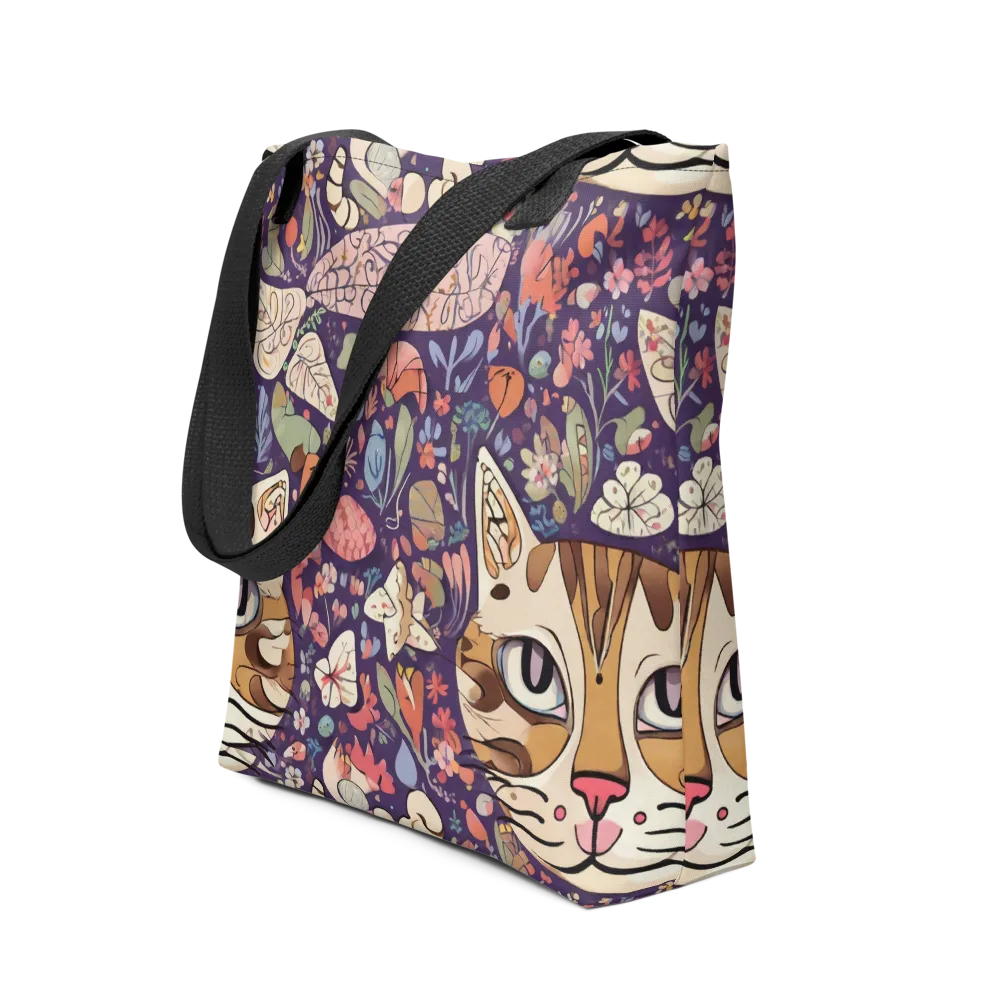 Feline Florilegium on Tote Bag — Front