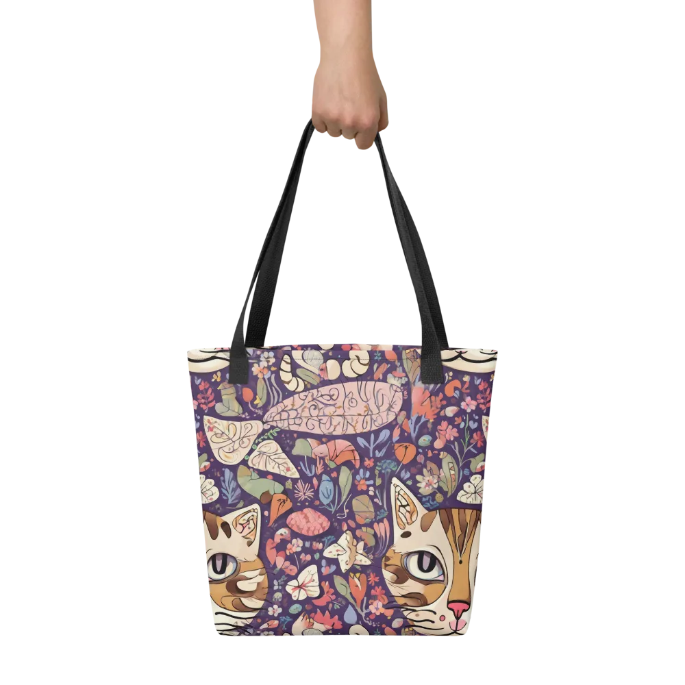Feline Florilegium on Tote Bag — Front