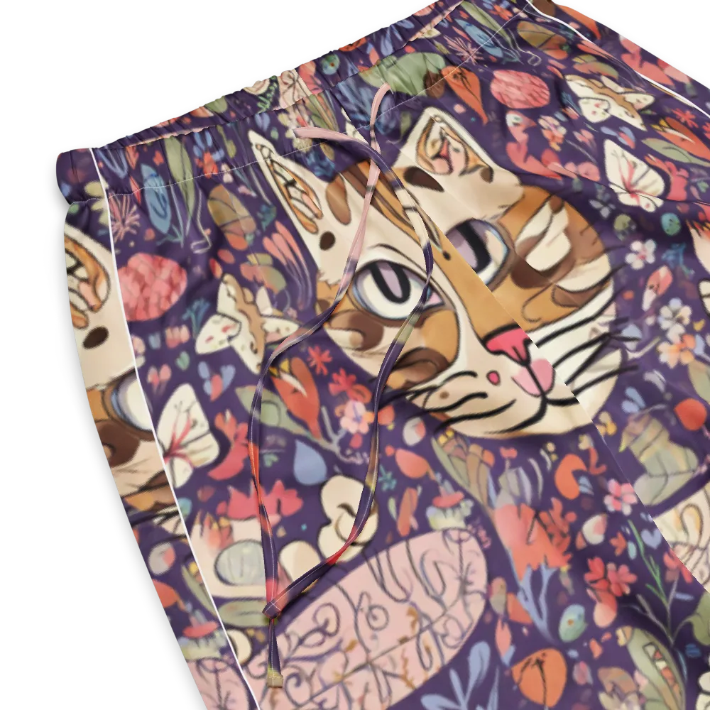 Feline Florilegium on Women's Pajama Pants — Product details