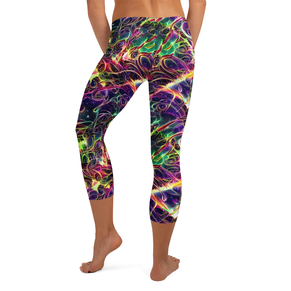 The Color Storm on Capri Leggings — Back