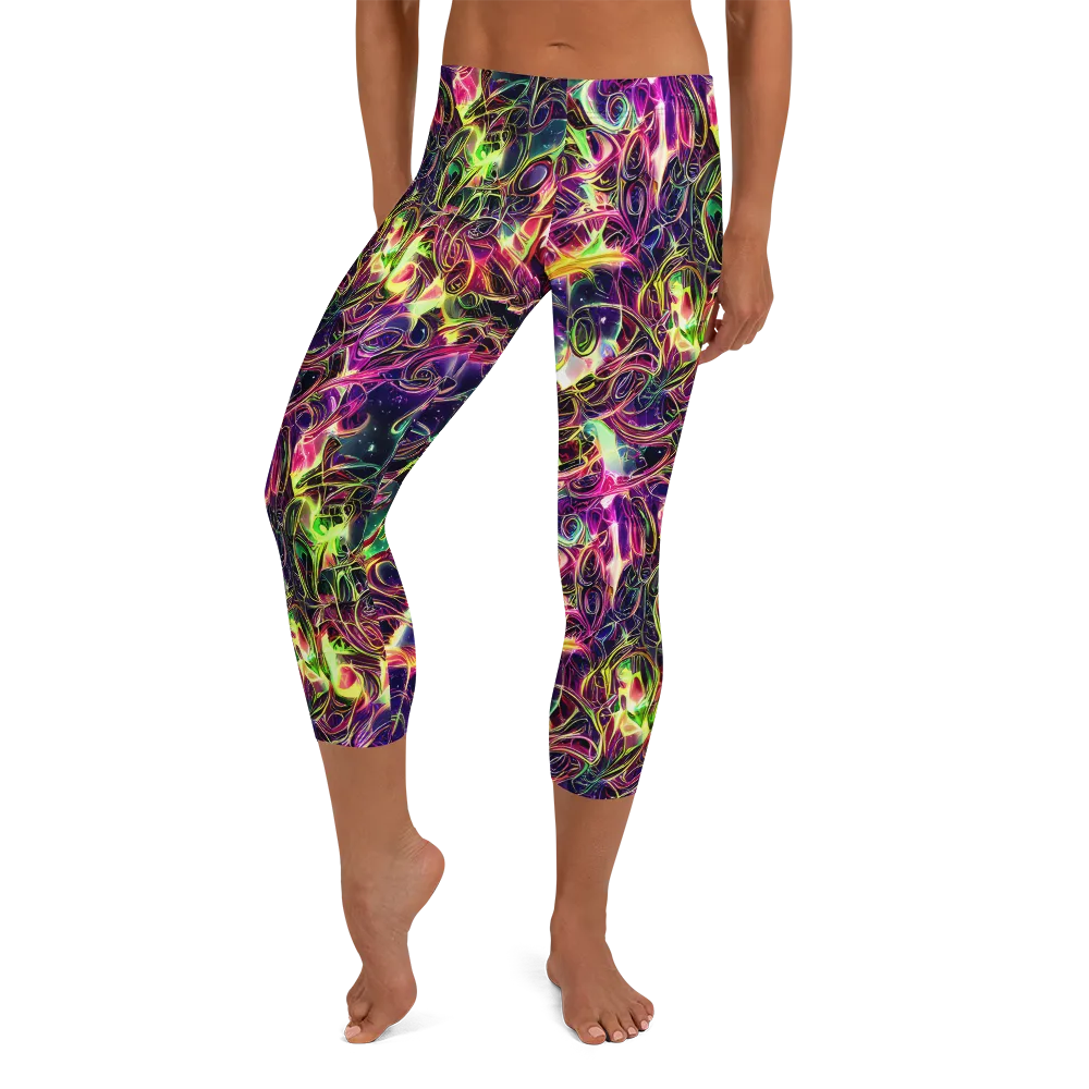 The Color Storm on Capri Leggings — Front