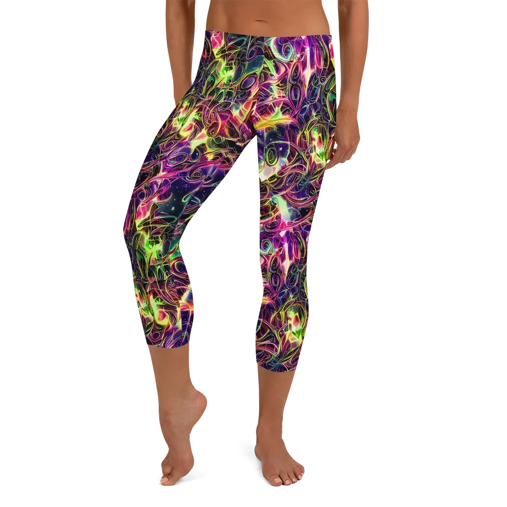 The Color Storm on Capri Leggings — Front