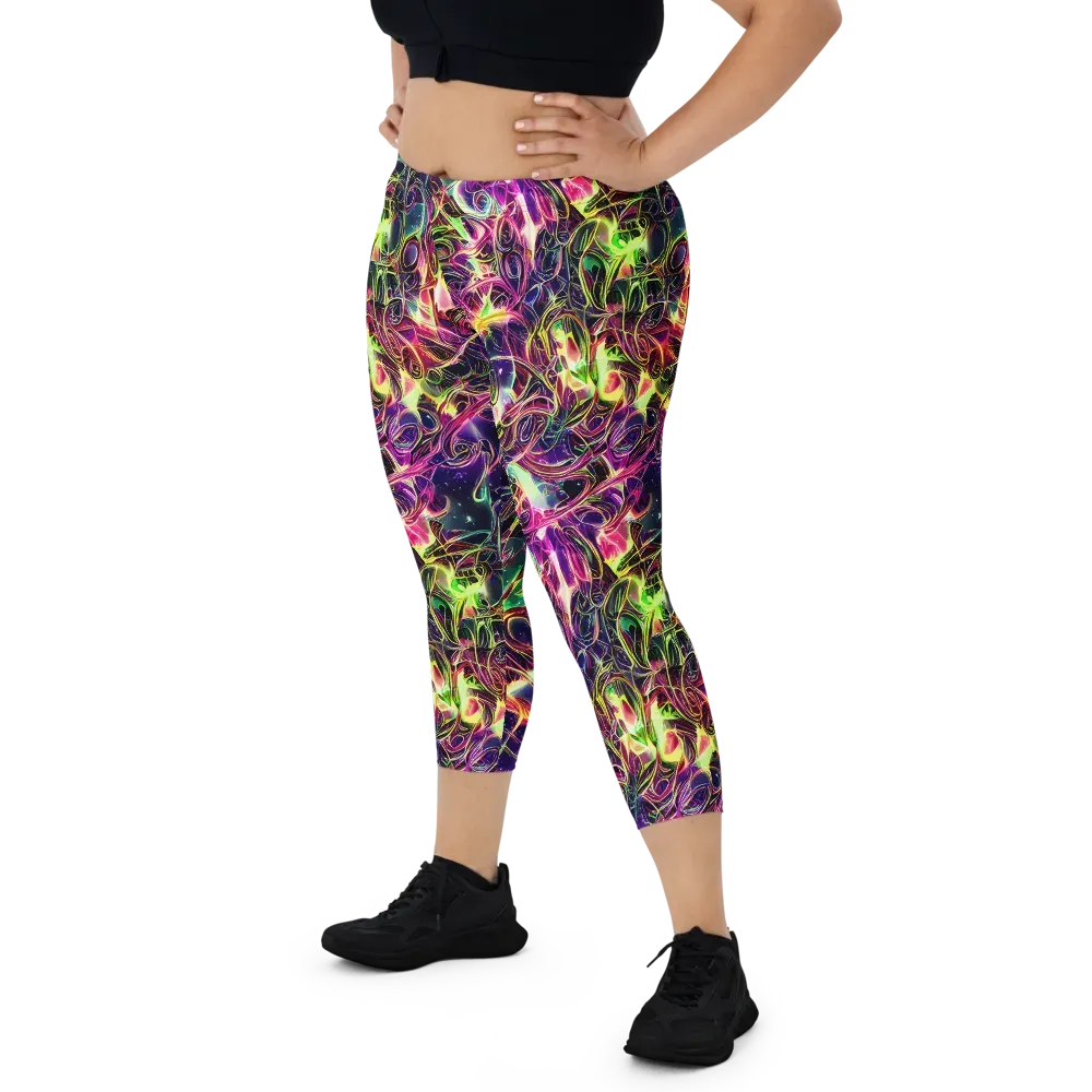 The Color Storm on Capri Leggings — Front
