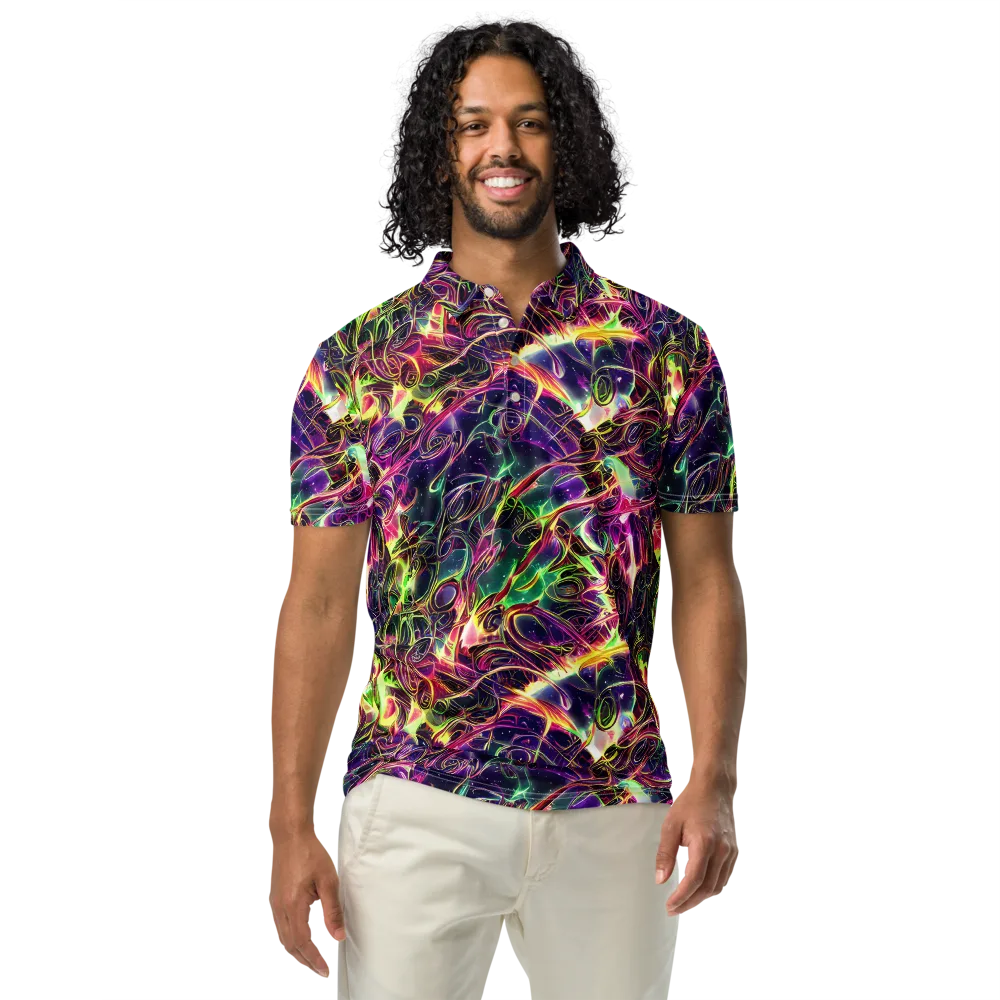 The Color Storm on Men's Slim Fit Polo Shirt — Front