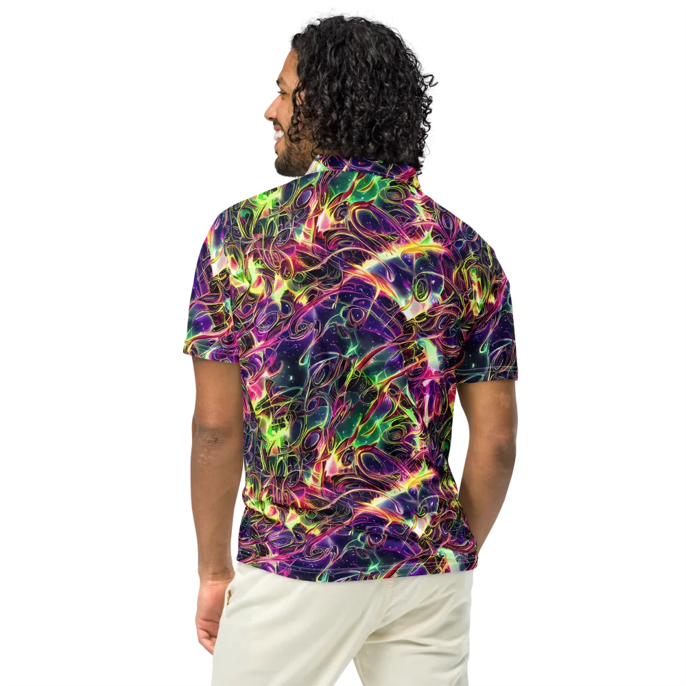 The Color Storm on Men's Slim Fit Polo Shirt — Back