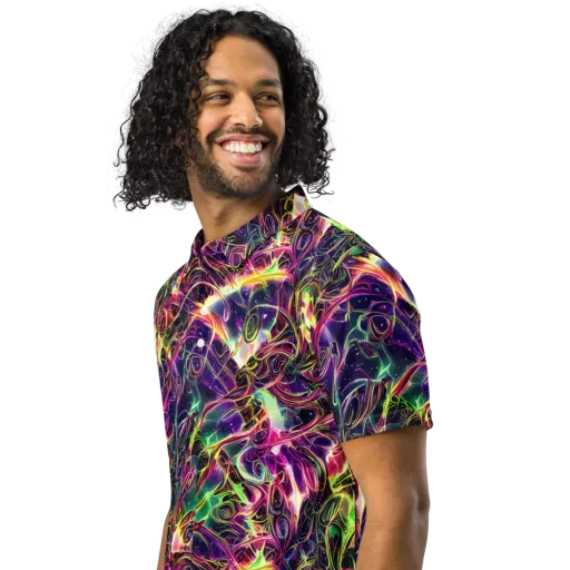 The Color Storm on a Men's Slim Fit Polo Shirt